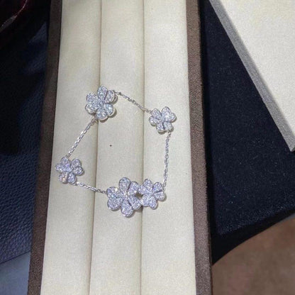 [Leaves]FRIVOLE SILVER 5 FLOWERS BRACELET