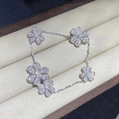 [Leaves]FRIVOLE SILVER 5 FLOWERS BRACELET