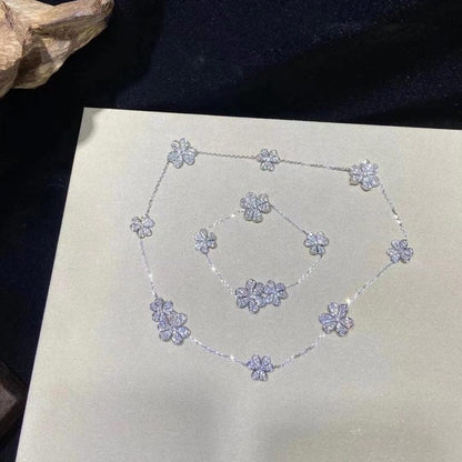 [Leaves]FRIVOLE SILVER 5 FLOWERS BRACELET