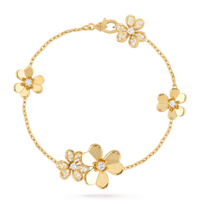 [Leaves]FRIVOLE GOLD 5 FLOWERS BRACELET