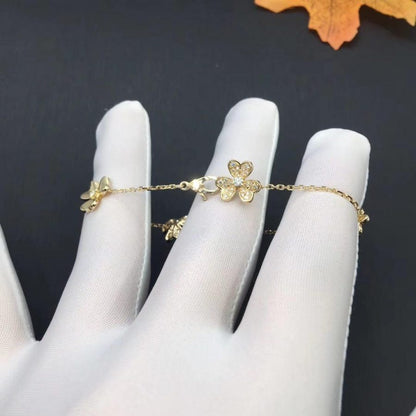 [Leaves]FRIVOLE GOLD 5 FLOWERS BRACELET