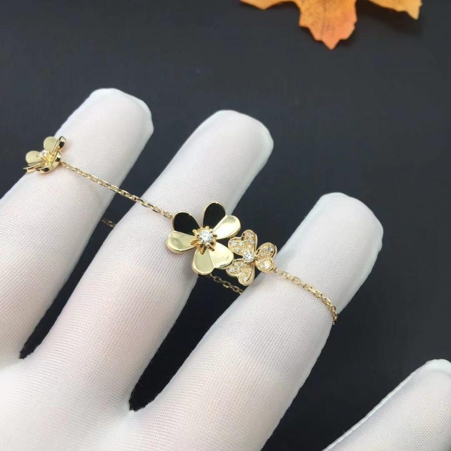 [Leaves]FRIVOLE GOLD 5 FLOWERS BRACELET