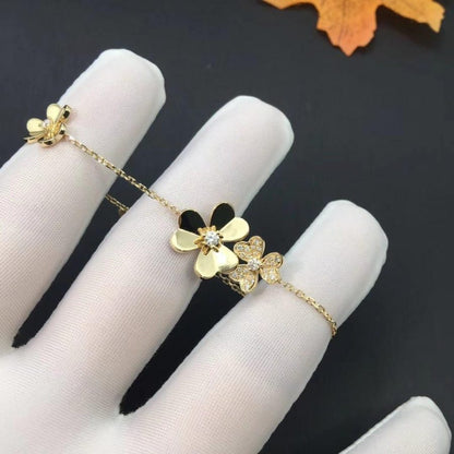 [Leaves]FRIVOLE GOLD 5 FLOWERS BRACELET