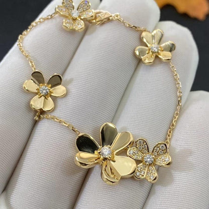 [Leaves]FRIVOLE GOLD 5 FLOWERS BRACELET