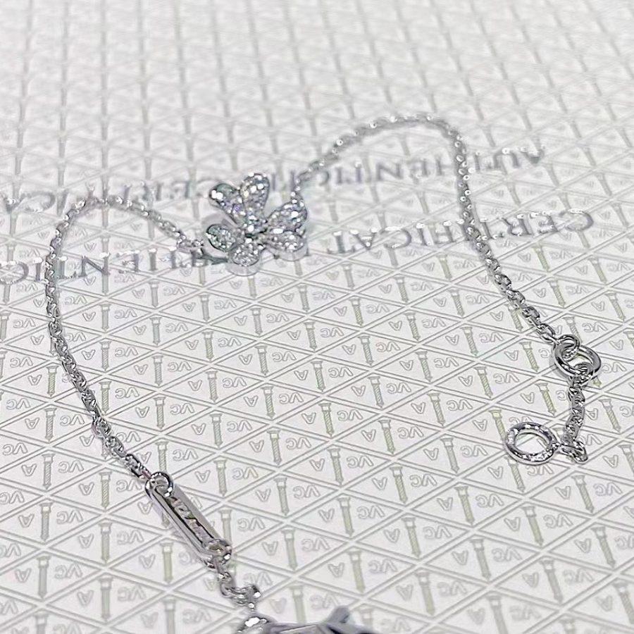 [Leaves]FRIVOLE SILVER FLOWER DIAMOND BRACELET