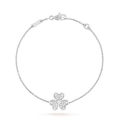 [Leaves]FRIVOLE SILVER FLOWER DIAMOND BRACELET