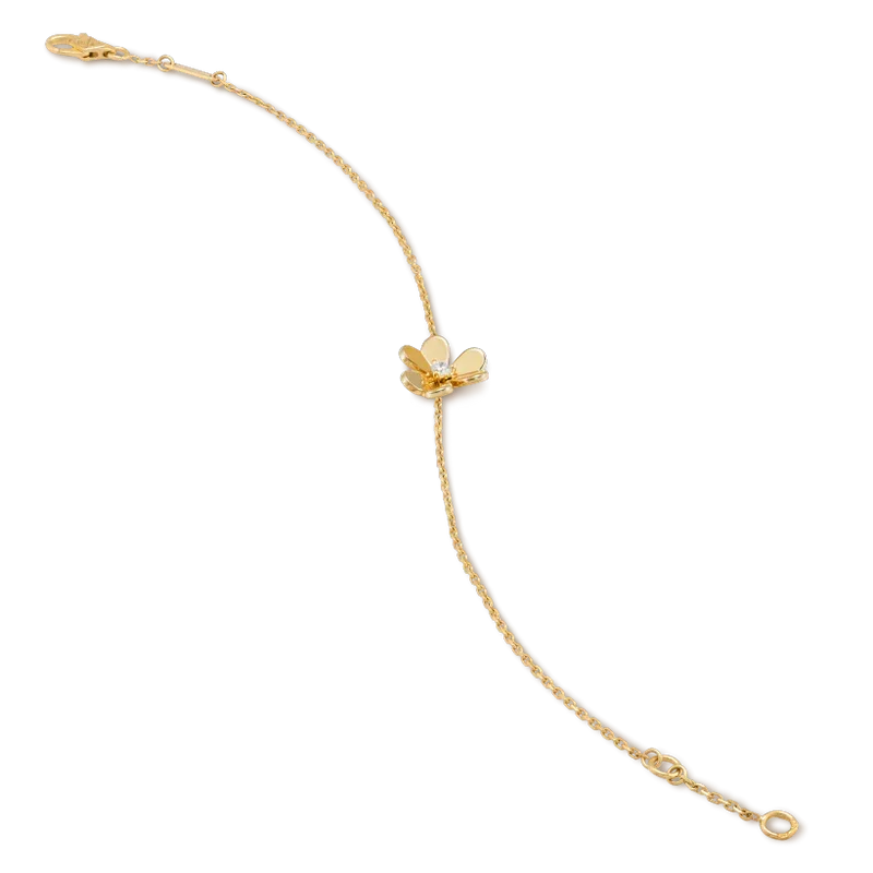 [Leaves]FRIVOLE GOLD FLOWER PINK MALACHITE BRACELET