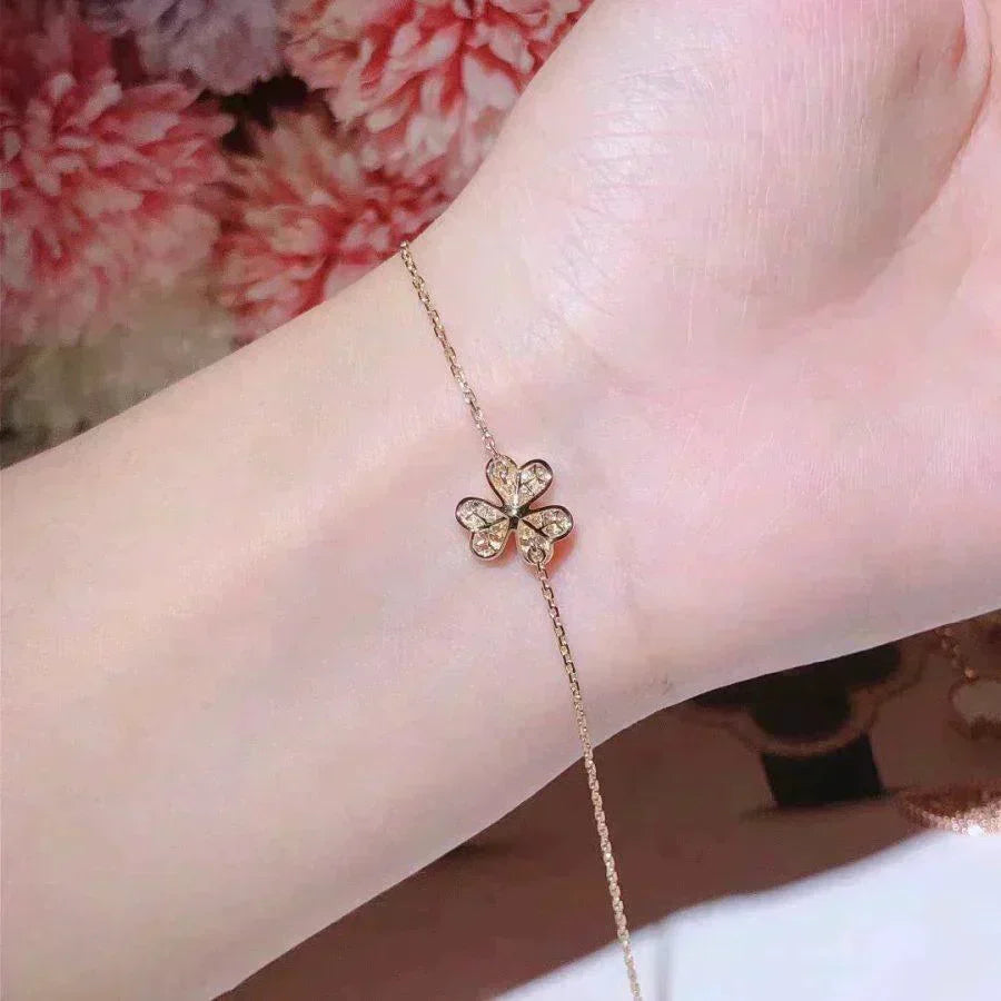[Leaves]FRIVOLE GOLD FLOWER DIAMOND BRACELET