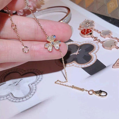[Leaves]FRIVOLE GOLD FLOWER DIAMOND BRACELET
