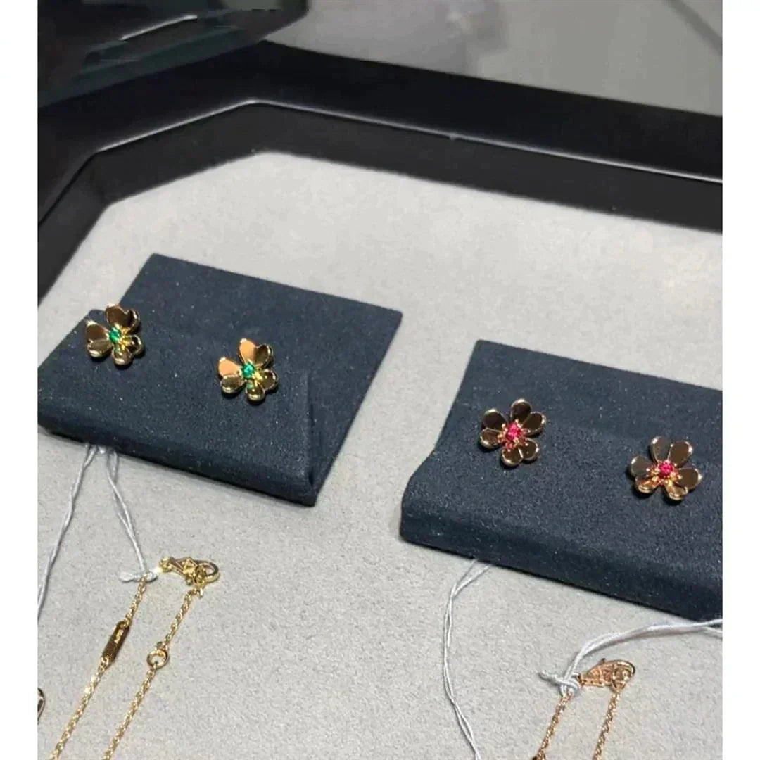 [Leaves]FRIVOLE  FLOWER PINK EARRINGS