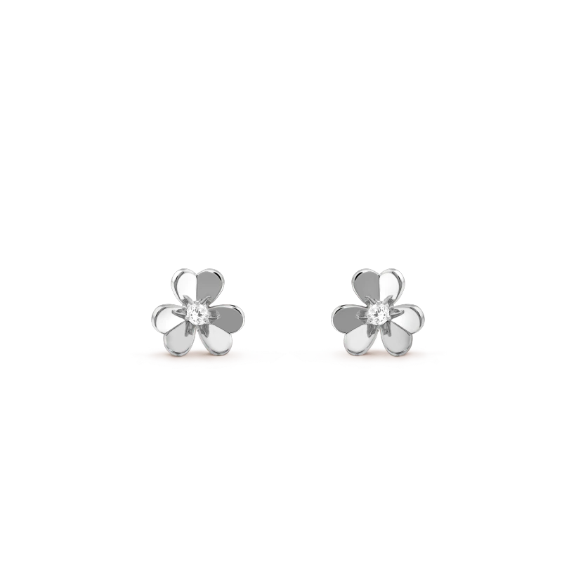 [Leaves]FRIVOLE MINI SILVER FLOWER EARRINGS