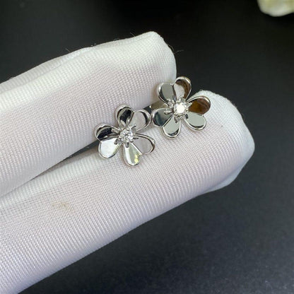 [Leaves]FRIVOLE MINI SILVER FLOWER EARRINGS