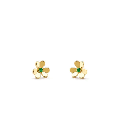 [Leaves]FRIVOLE  FLOWER MALACHITE EARRINGS