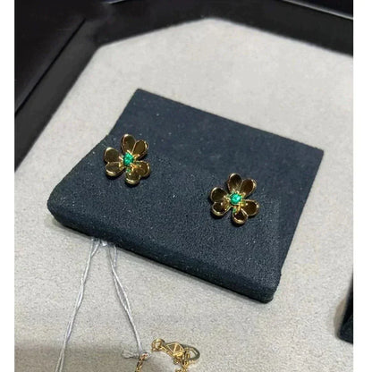 [Leaves]FRIVOLE  FLOWER MALACHITE EARRINGS