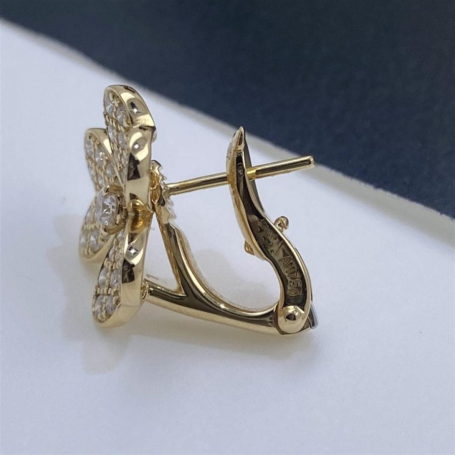 [Leaves]FRIVOLE GOLD FLOWER DIAMOND EARRINGS
