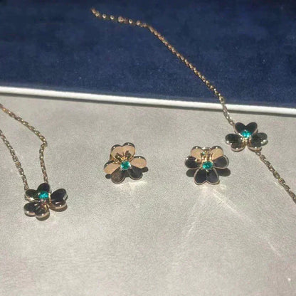 [Leaves]FRIVOLE  FLOWER MALACHITE EARRINGS