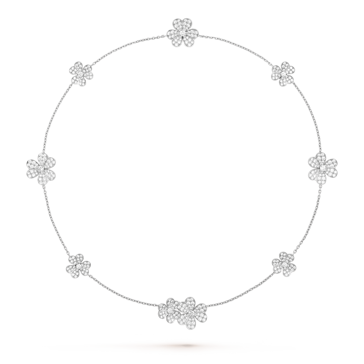 [Leaves]FRIVOLE SILVER 9 FLOWERS NECKLACE