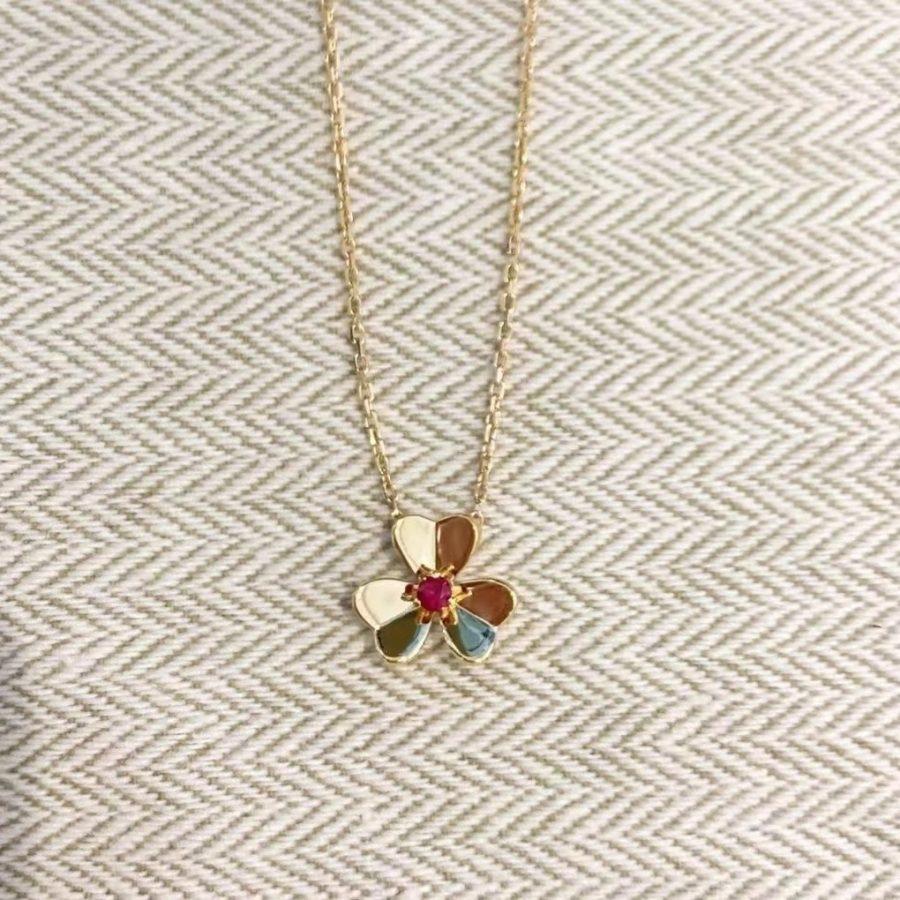 [Leaves]FRIVOLE FLORAL CHARM NECKLACE