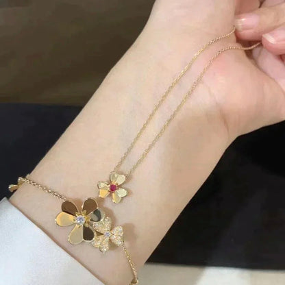 [Leaves]FRIVOLE FLORAL CHARM NECKLACE