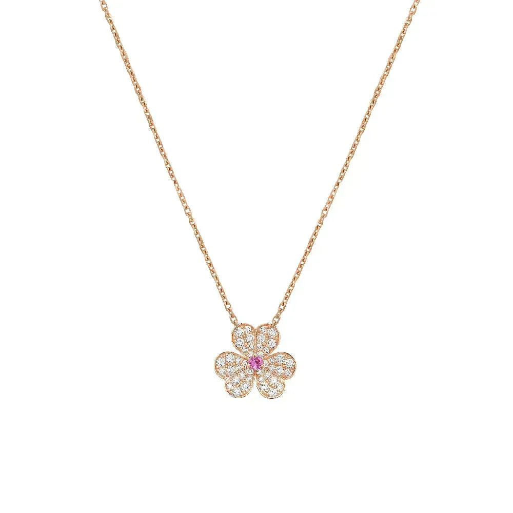 [Leaves]PAVÉ DIAMOND BUTTERFLY CHARM NECKLACE