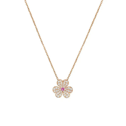 [Leaves]PAVÉ DIAMOND BUTTERFLY CHARM NECKLACE