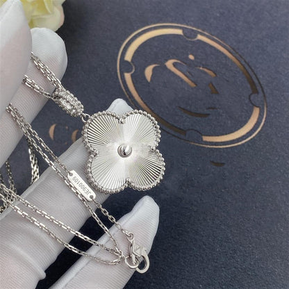 [Leaves]CLOVER 25MM SILVER BIG CLOVER NECKLACE
