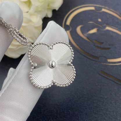 [Leaves]CLOVER 25MM SILVER BIG CLOVER NECKLACE