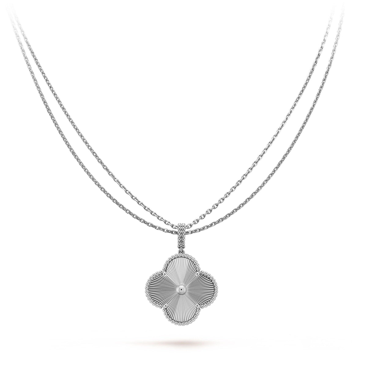 [Leaves]CLOVER 25MM SILVER BIG CLOVER NECKLACE