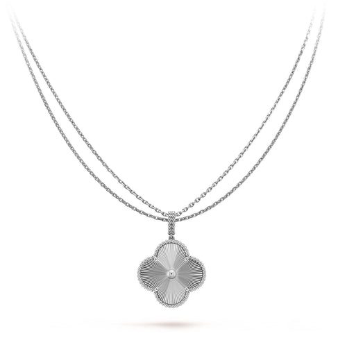 [Leaves]CLOVER 25MM SILVER BIG CLOVER NECKLACE