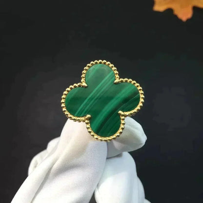 [Leaves]CLOVER MALACHITE RING