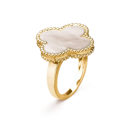 [Leaves]CLOVER WHITE MOP RING
