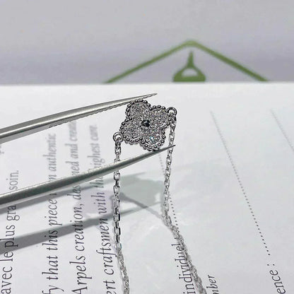 [Leaves]CLOVER  SINGLE FLOWER BRACELET SILVER