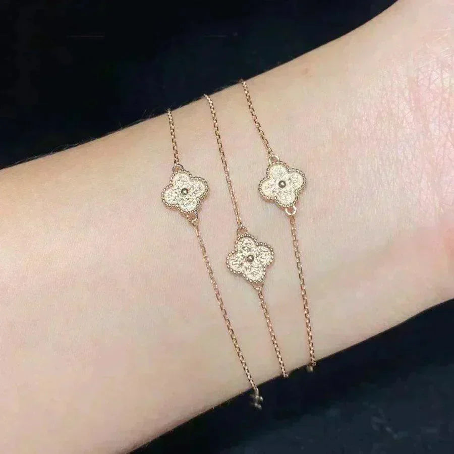[Leaves]CLOVER SINGLE FLOWER BRACELET