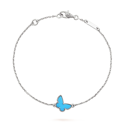 [Leaves]BUTTERFLY TURQUOISE BUTTERFLY BRACELET SILVER
