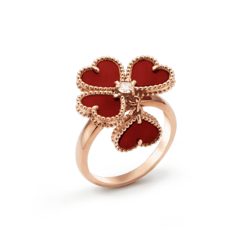 [Leaves]SWEET CLOVER CARNELIAN RING