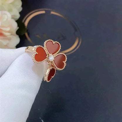 [Leaves]SWEET CLOVER CARNELIAN RING