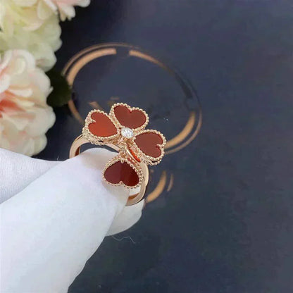 [Leaves]SWEET CLOVER CARNELIAN RING