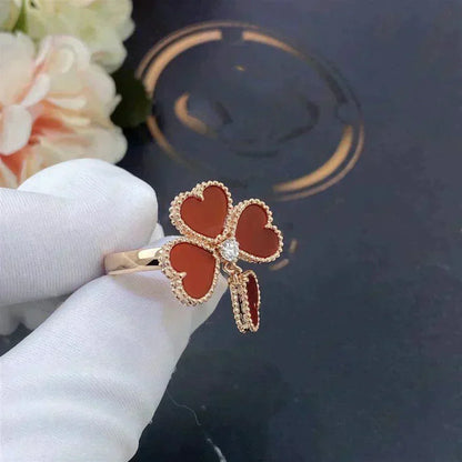 [Leaves]SWEET CLOVER CARNELIAN RING