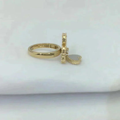 [Leaves]SWEET CLOVER WHITE MOP RING