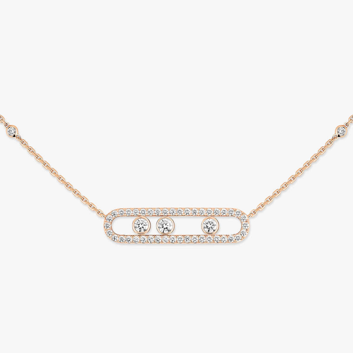 [Leaves]MOVE PAVÉ FULL DIAMOND NECKLACE