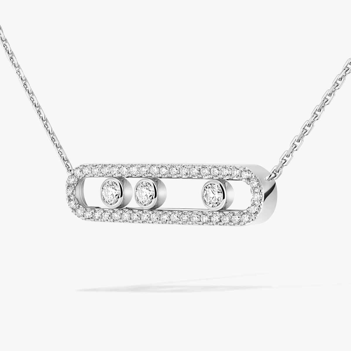 [Leaves]MOVE PAVÉ FULL DIAMOND NECKLACE