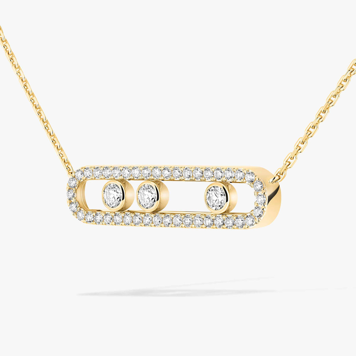 [Leaves]MOVE PAVÉ FULL DIAMOND NECKLACE