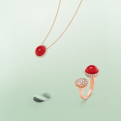 [Leaves]PERLEE COULEURS DIAMOND ROSE GOLD BETWEEN THE FINGER RING