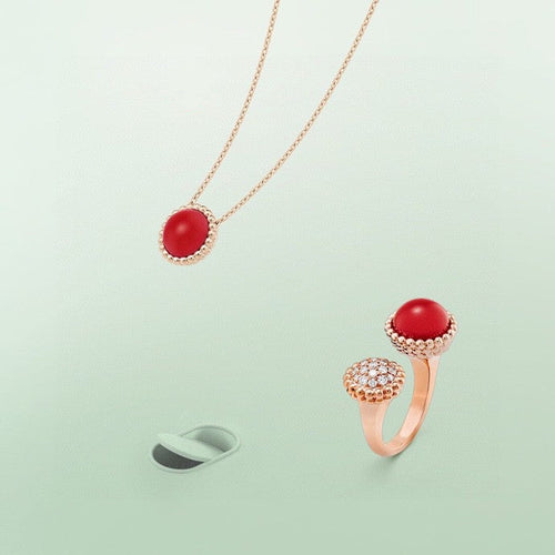 [Leaves]PERLEE COULEURS DIAMOND ROSE GOLD BETWEEN THE FINGER RING