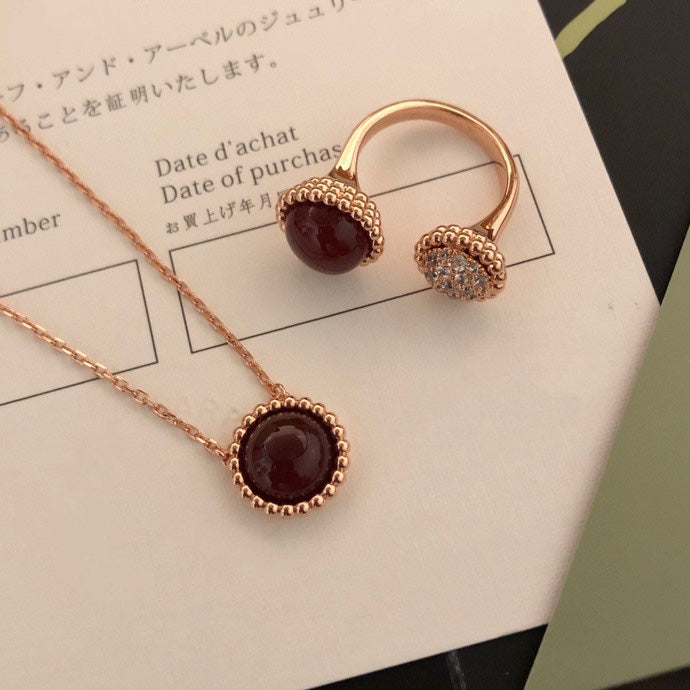 [Leaves]PERLEE COULEURS DIAMOND ROSE GOLD BETWEEN THE FINGER RING