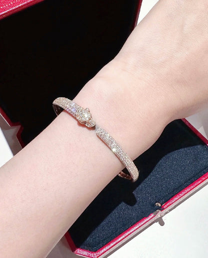 [Leaves]PANTHERE FULL DIAMOND OPEN BRACELET