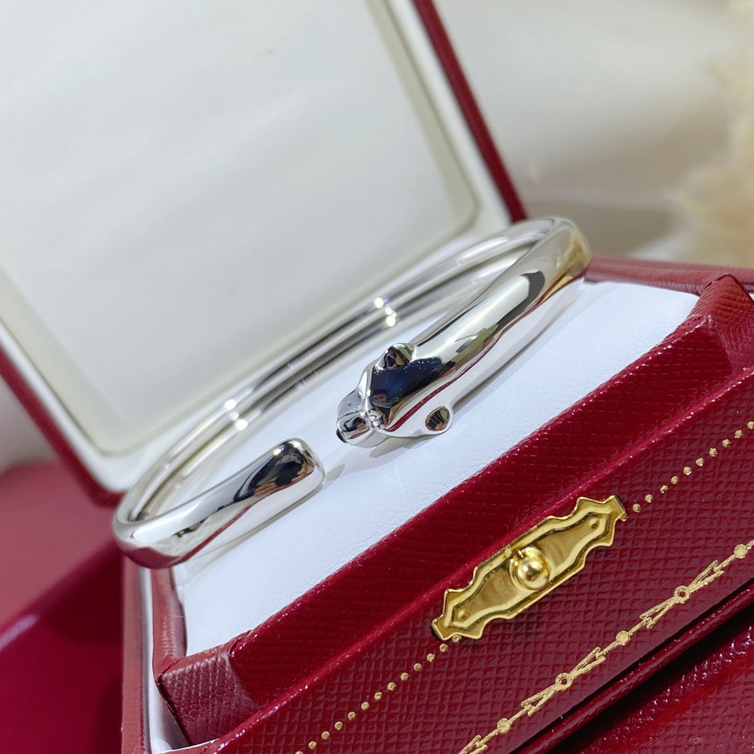 [Leaves]PANTHERE SILVER OPEN BRACELET