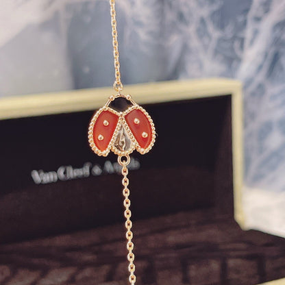 [Leaves]LUCKY SPRING 1 MOTIF PINK GOLD BRACELET