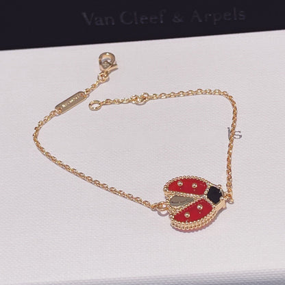 [Leaves]LUCKY SPRING 1 MOTIF PINK GOLD BRACELET