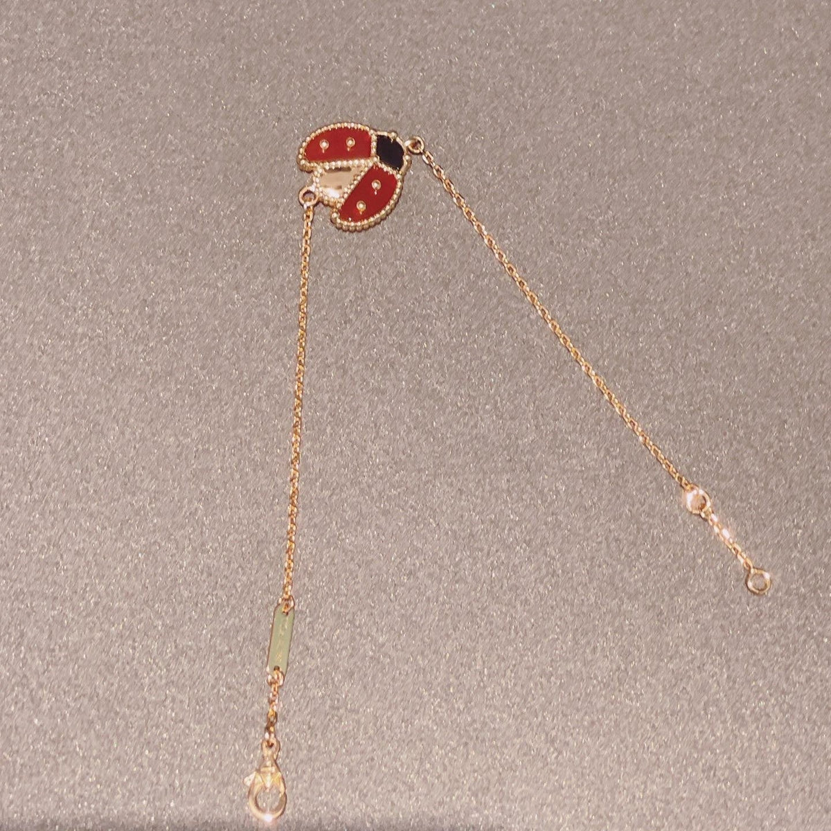 [Leaves]LUCKY SPRING 1 MOTIF PINK GOLD BRACELET